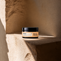 Protect 30g moisturiser jar on the signature sunlit stone ledge